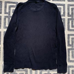 Uniqlo mens navy blue long sleeved thermal top size S